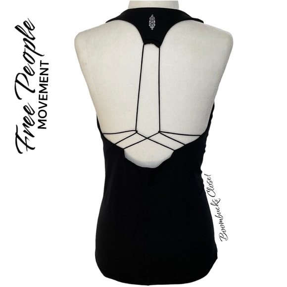 Free People Movement Black Strappy Tank Top - Picture 10 of 11